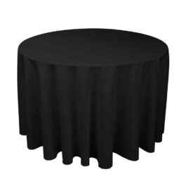 Black Circular Table Cloth