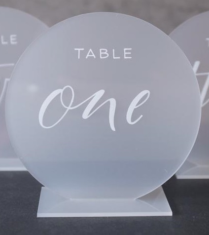 Table Number Round Frosted1