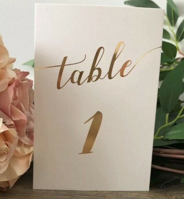 Table Number Gold
