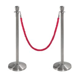 Bollards And Red Rope