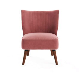 Velvet Accent Chair Rose