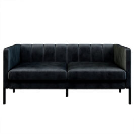 Velvet Black 2 Seater Sofa