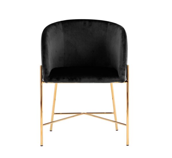 Tub Chair Black Velvet